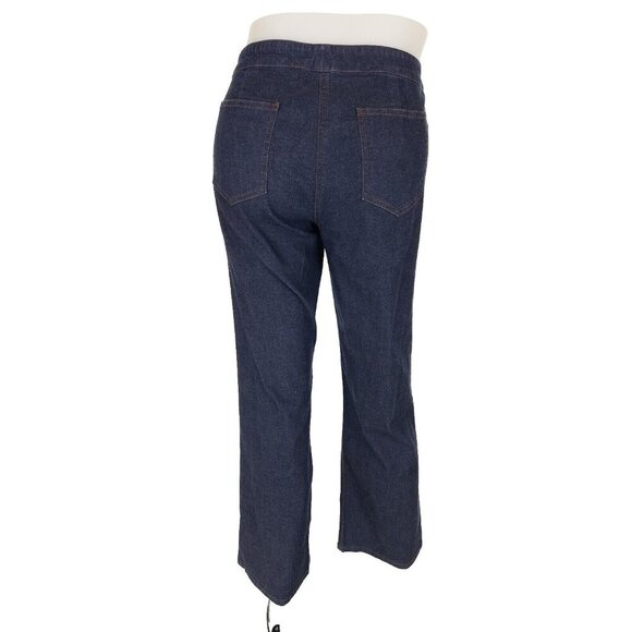 Eileen Fisher P170 Wide Leg Lightweight Denim Pants Size M Blue - Picture 5 of 6